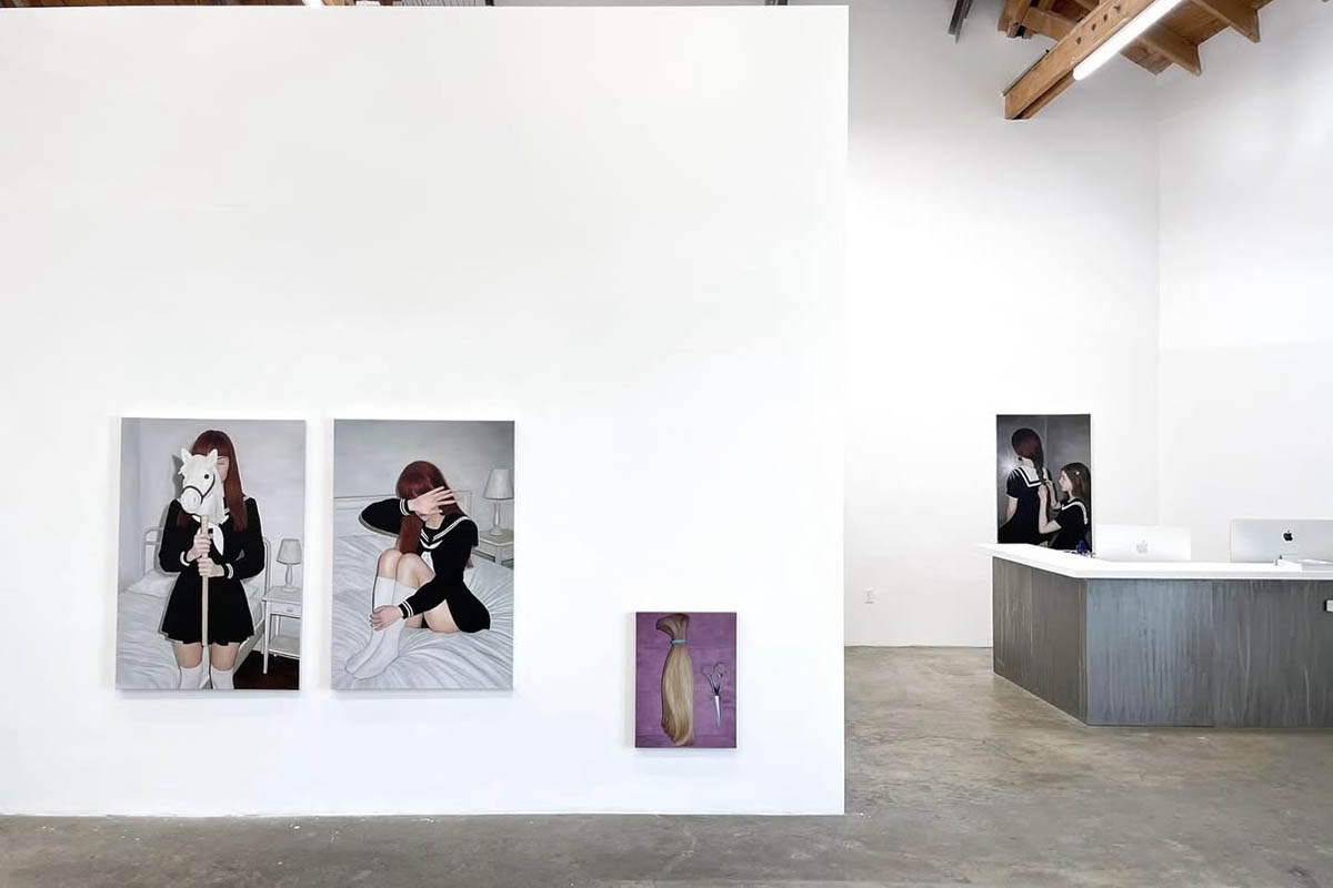 Exhibition view: Tallulah Dirnfeld – I Was Always Good, curated by Ana Makharadze, Abigail Ogilvy Gallery, Los Angeles.