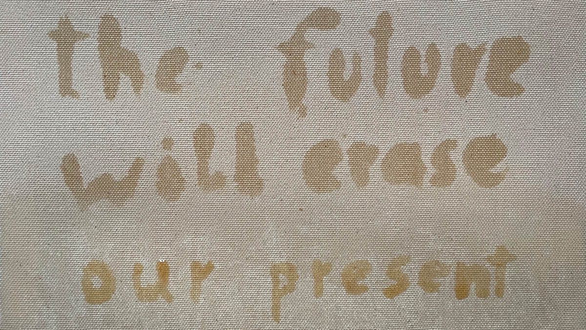 Erinnern als Freiheit im Zukunftsfilm, 40x30cm, Öl und Harz auf Leinwand, 2021