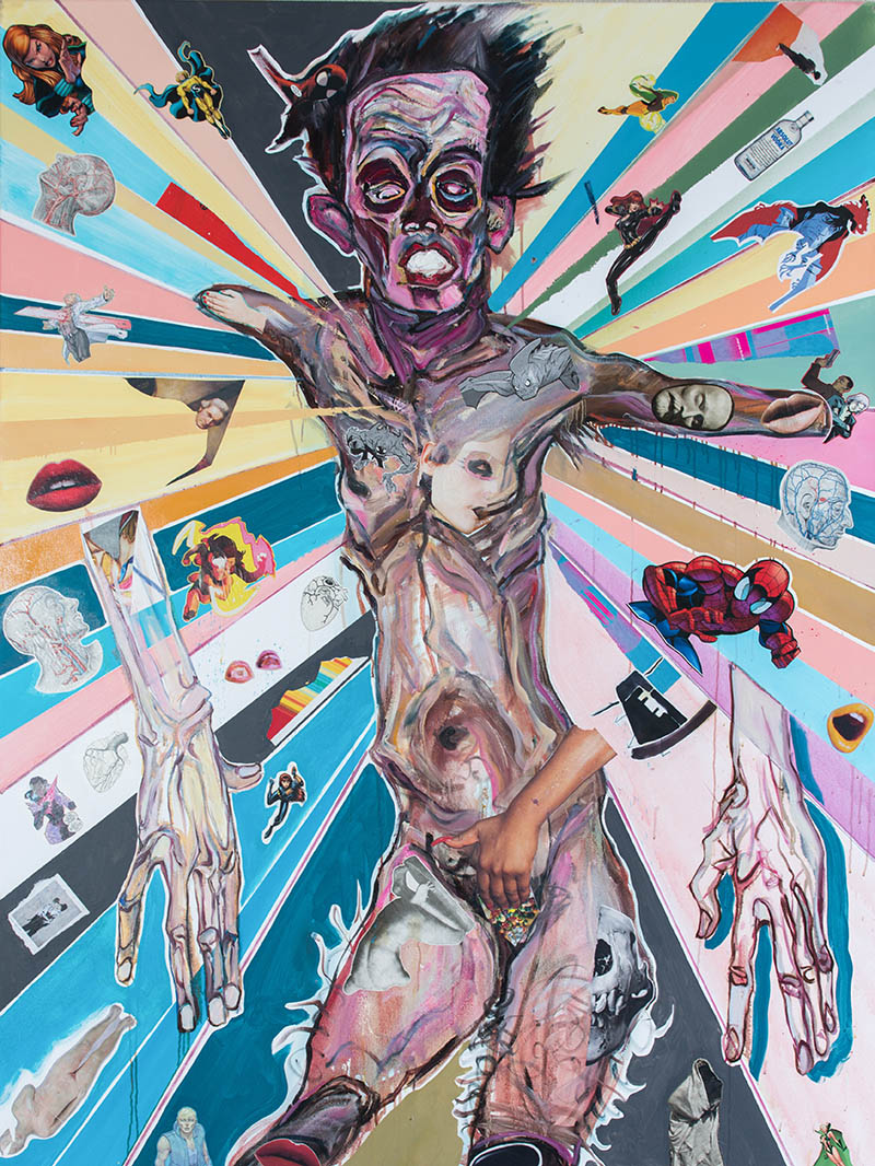 „Shaman“ - 2020 – Mixmedia on canvas  – 180 x 130 cm