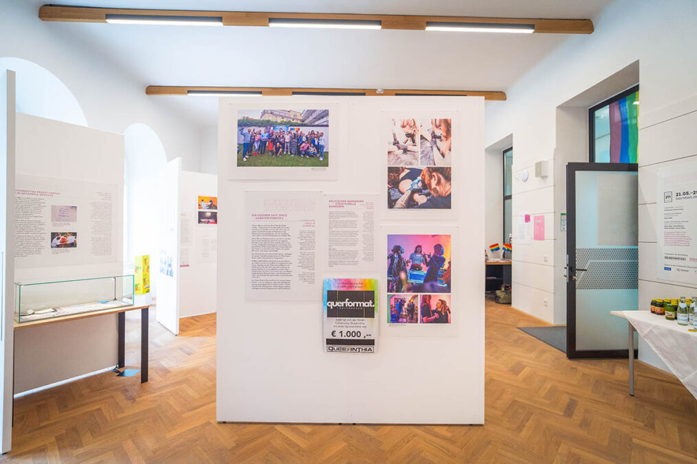 exhibition view: Unsichtbar? Unaufhaltsam! Queere Geschichte(n) zwischen Verfolgung, Widerstand und Sichtbarkeit in Kärnten und der Alpen-Adria-Region. Photo: DerSchindler.at