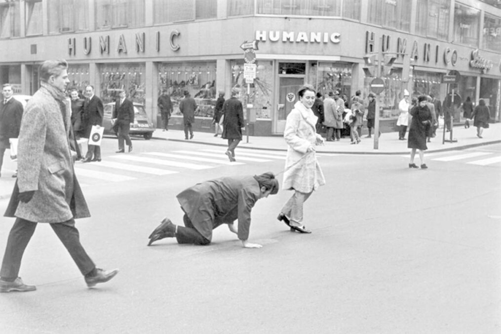 Aus der Mappe der Hundigkeit 1968 communication action gemeinsam mit Peter Weibel