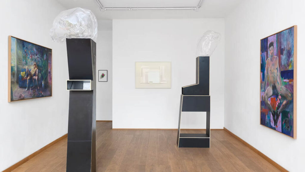 exhibition view: Andreas Chwatal and Irina Jasnowski Pascual: TRUE ROMANTIC. Galerie Noah Klink hosted by JO VAN DE LOO. 2026. Photo: Produktion Pitz, courtesy of the galleries and the artist