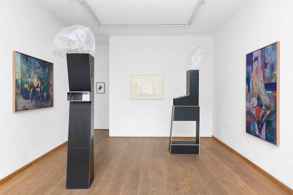exhibition view: Andreas Chwatal and Irina Jasnowski Pascual: TRUE ROMANTIC. Galerie Noah Klink hosted by JO VAN DE LOO. 2026. Photo: Produktion Pitz, courtesy of the galleries and the artist