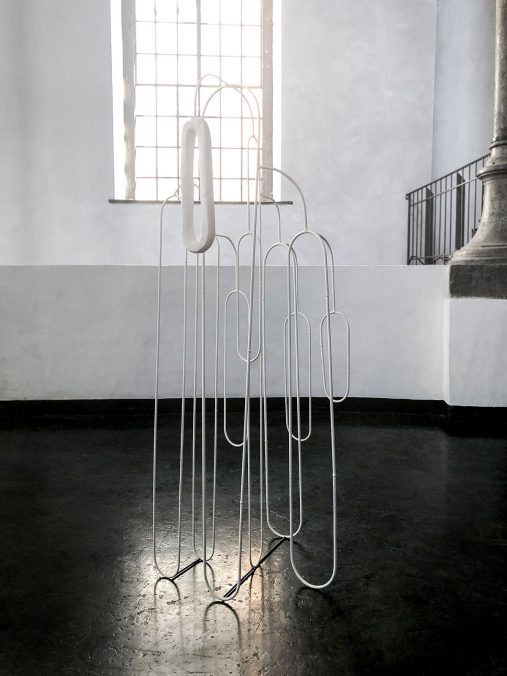 „There is nobody other then me“, Coated steel, upholstered leather, foam, 1,70x0,6x1,1m, Semperdepot, Vienna, 2021