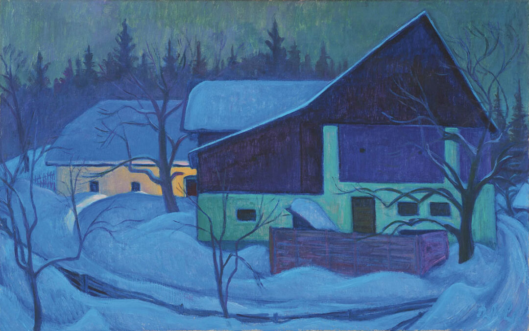 Werner Berg, Rutarhof (Hoflicht), 1964, oil on canvas, 75 × 120 cm