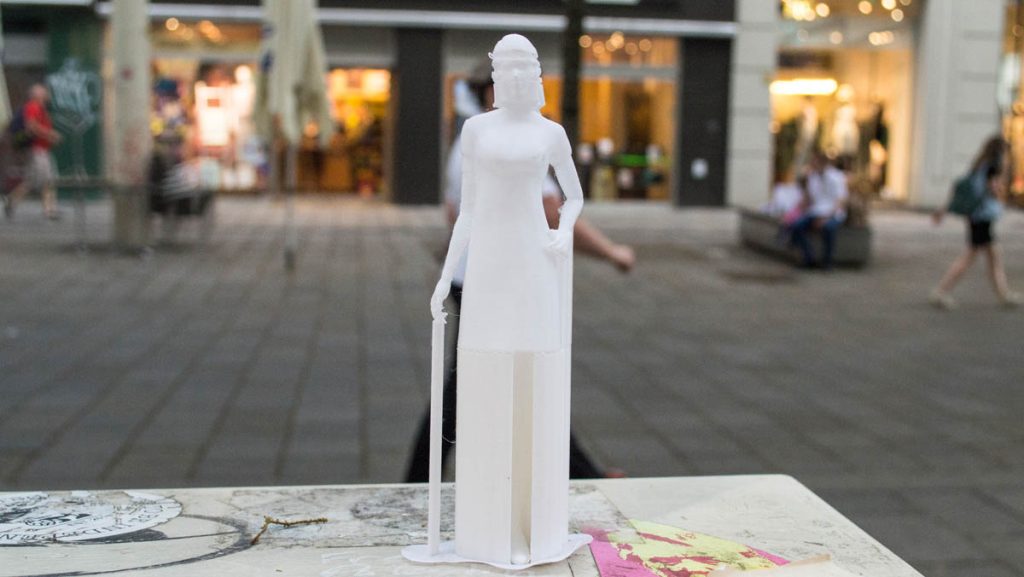 Žarko Aleksić, GeistarbeiterInnen, 3d print in public space, 2021