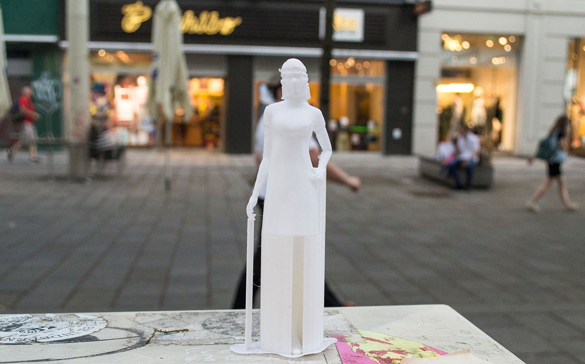 Žarko Aleksić, GeistarbeiterInnen, 3d print in public space, 2021